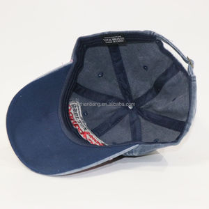 Gorra de Béisbol Zzb Personalizada de Mezclilla Lavada, Deportiva, con Protección Solar, Transpirable, con Orificios, Ajustable, Bordado 3D - Product Image 5