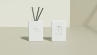 Diffuseur de parfum en céramique mate cylindrique C&H Custom Hotel Collection, boîte cadeau de luxe, couvercle, sans alcool, écologique