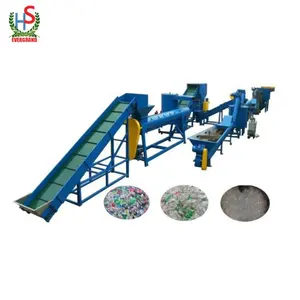 300kg/H Capacity Plastic Pet Bottle Recycling Crushing Washing Drying Line Machine