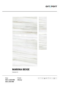 แผ่นพอร์ซเลน600x1200แผ่นหินอ่อนมันวาวดูผนังและกระเบื้องปูพื้น - Product Image 3