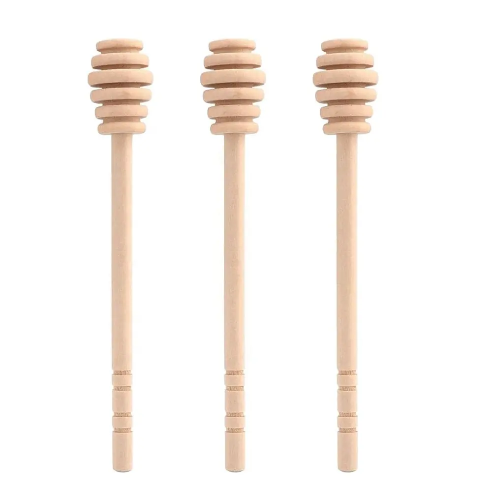 wooden honey mixing stirrer wooden long-handled spoon wood honey comb stick honey spoon for wedding party