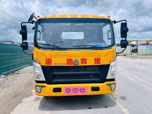 Used HOWO 4x2 <b>Flatbed</b> Tow <b>Truck</b> Diesel Manual Road Recovery Wrecker Rescue Vehicle From China for Car Towing - Product Image 2