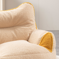 Nouvel Arrivage Pouf Enfant Coloré Portable en Forme d'Ours, Petit Canapé-Lit, Housse en Fausse Fourrure, Fauteuil de Lecture