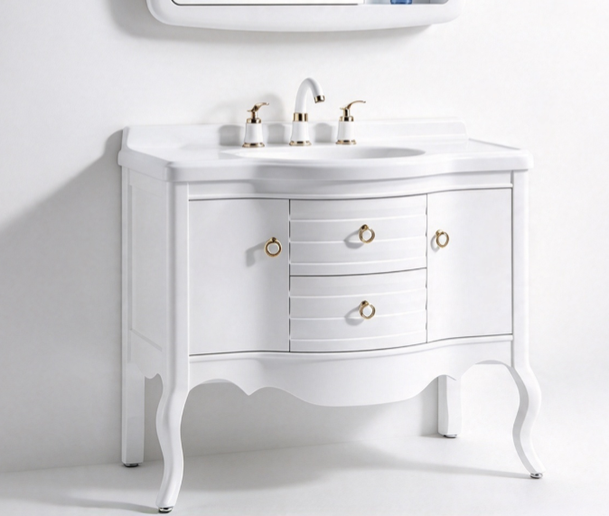 Hotel Modern PVC Cabinet Vanity with Lacquer Finish Rectangle Shape ...