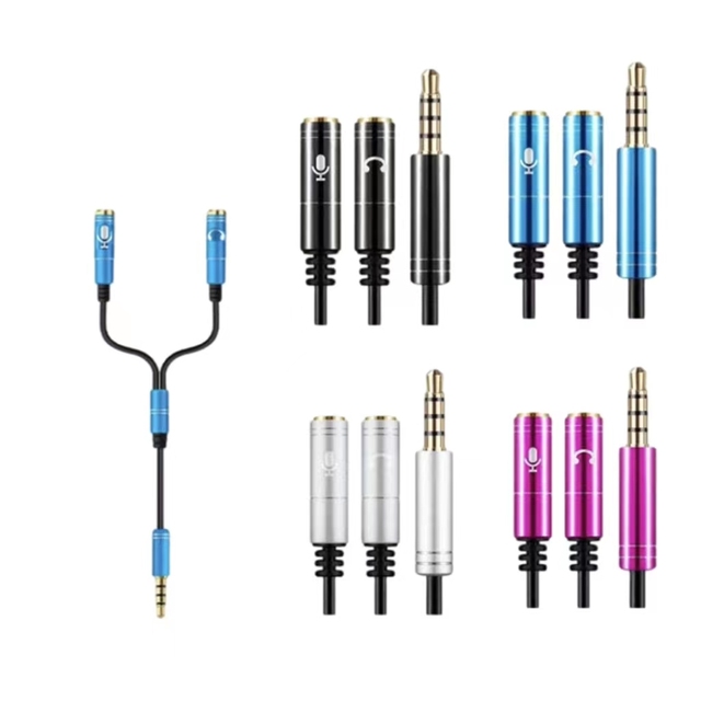 Advanced 3.5mm Headphone Splitter One Point Two Couple Line Mobile Phone Computer One Drag Two 3.5 Audio Adapter Cable