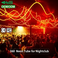 Tube Néon Flexible Noir 24V 360 Lumineux D30 D22, Bande LED Néon Noire, Tube Néon Flexible Noir, Lumière Néon DMX pour Club et Rave