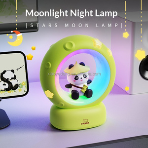 Luz Nocturna LED Flotante con Forma de Estrella y Luna, Linda Forma de Mascota, Astronauta Kawaii, ABS, Regulable, Regalo de Navidad o Cumpleaños para Niños - Product Image 2