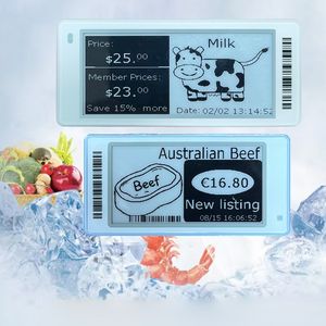 Supermercado nuevo 2,9 pulgadas Ble E Ink Pricer Etiqueta de estante Digital etiqueta de precio Esl electrónico de baja temperatura para ambiente congelado - Product Image 1