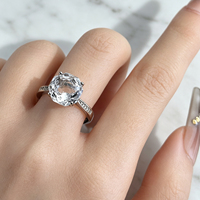 Bague en argent sterling 925 plaqué rhodium, taille rose, avec diverses pierres précieuses naturelles, vente en gros d'usine, pour femme, cadeau, tenue de soirée