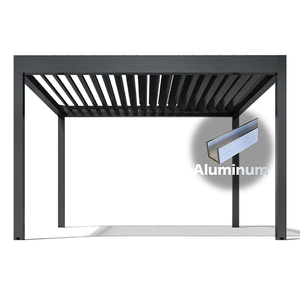 Pergola bioclimatique en aluminium <span class=keywords><strong>Airfun</strong></span> pour jardin extérieur, fonctionnement motorisé/manuel, toit ouvrant imperméable, lamelles orientables, revêtement poudré - Product Image 1