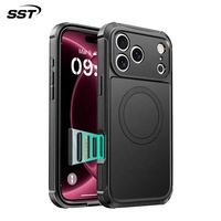 Coque de téléphone en gel antichoc deux-en-un compatible transfrontalier pour iPhone 18 Pro Max, design sportif, protection magnétique double couche