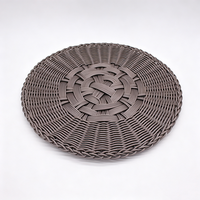 Set de table en rotin synthétique tressé gris, écologique, imperméable, facile à nettoyer, pour la décoration de la table de salle à manger et de la cuisine