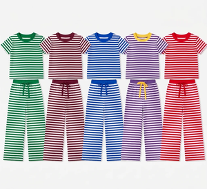 Ensemble de vêtements pour enfants, nouveau style, haut à manches courtes et pantalon long pour bébés filles - Product Image 2