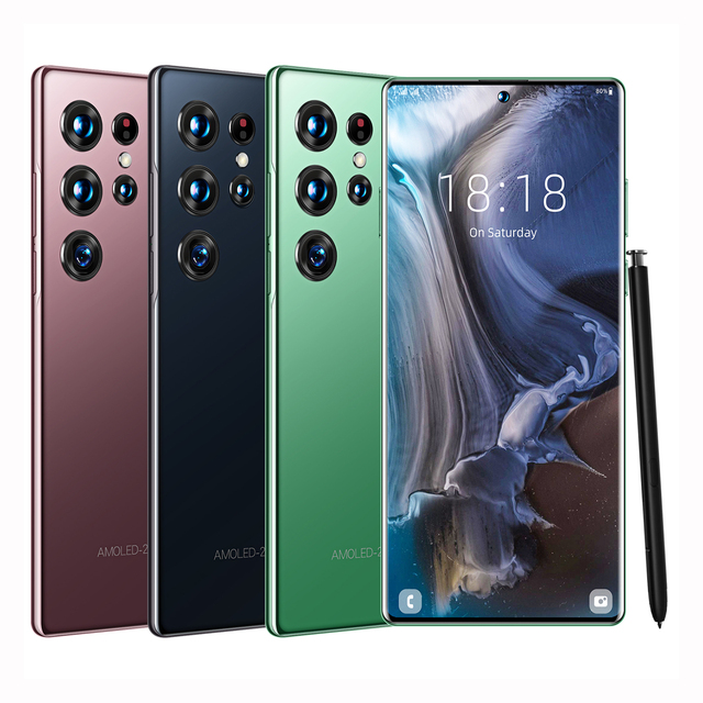 Octa Core 6.8inch 4GB + 64GB Android 12.0 Smartphone 4G Let Phone 3 Camera Face Id Unlock Cheap Gaming Mobile Phones