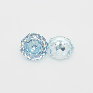 Wuzhou synthétique pierre précieuse 8mm bleu mer clair octogonal Rose coupe Zircon pierre nue bijoux à bricoler soi-même - Product Image 5