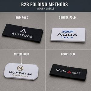 Etichette Tessute Personalizzate di Lusso in Poliestere con Filo Dorato, Campionatura Rapida in 7 Giorni, Basso MOQ, Targhette Personalizzate per Designer di <span class=keywords><strong>Moda</strong></span> - Product Image 3