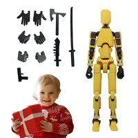 1PCS Figur Aksi 13 Sendi, Boneka Plastik Dapat Digerakkan, Mainan Rakitan DIY, Figur Aksi Fantasi Sci-Fi Cetak 3D, Stop Motion