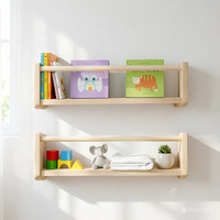 Étagère murale en bois massif, étagère pour livres d'enfants, installation gratuite, étagère murale personnalisable