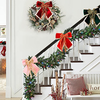 Vente en gros de nœuds cadeaux en velours de Noël luxueux et magnifiques, personnalisés pour mariage, Pâques, Noël, arbre de Noël, couronne, fenêtre, porte, décoration de la maison