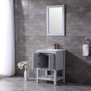 Mueble de Baño Moderno de Madera Maciza y Contrachapado, Resistente al Agua y Ecológico, con Espejo Enmarcado Incluido, Hecho en Vietnam - Product Image 6