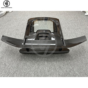 Performante Style Dry Carbon Fiber Rear <b>Engine</b> <b>Hood</b> With Spoiler for Lambo Huracan LP580 LP610 2014-2018 Bonnet Wing Car Parts - Product Image 2