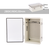 Boîtier de jonction électrique en plastique ABS transparent B&J Supply 190*280*130 mm, étanche IP68, avec couvercle, option UL 94 V-0