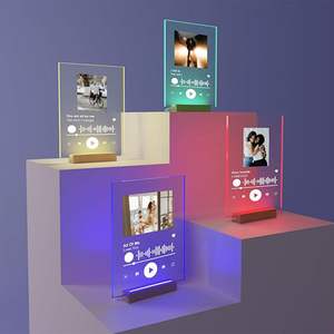 Lampe décorative LED sur socle en bois massif, surdimensionnée, ronde, couleur personnalisée, faite à la main, pour la décoration de la maison, support d'affichage, lampe de nuit - Product Image 2