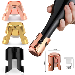 Bouchon de <span class=keywords><strong>bouteille</strong></span> réutilisable en acier inoxydable et silicone de qualité alimentaire / Bouchon de <span class=keywords><strong>bouteille</strong></span> de <span class=keywords><strong>Prosecco</strong></span> étanche (Argent) - Product Image 2