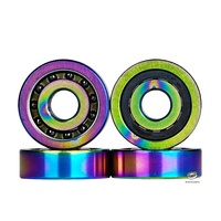 16-PCS Overlap Si3N4 Black Hybrid 11-Ball Mini Ceramic Bearings 608 627 Inline Quad Speed Skate Rodamientos with 8-PCS Spacers