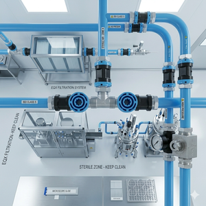 Acoplamiento Recto de Aleación de Aluminio, Apto para Compresores de Aire, Industrias de Alimentos y Bebidas, Electrónica de Precisión y Textiles - Product Image 5
