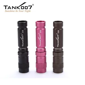 Tank007 E09发光二极管手电筒钥匙扣小工具，带定制标志