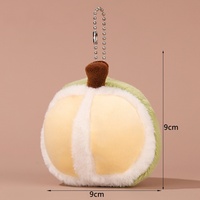 Mini poupées de fruits et légumes en peluche, porte-clés pomme, banane, fraise, poivron, orange, carotte, ananas, cerise, pendentifs en peluche