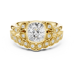 Bague de fiançailles solitaire en diamant de laboratoire en gros avec un style unique Bague de fiançailles faite à la main à vendre par les exportateurs - Product Image 1