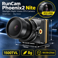 Caméra de drone FPV RunCam Phoenix2 Nite 1500TVL Vision nocturne Starlight Capteur 8 pouces Objectif M12 Certifié CE/FCC 5V-24V