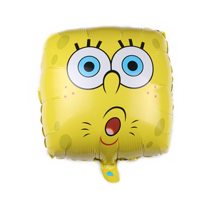 Hot Sponged Baby Yellow Square Globos de papel de aluminio <span class=keywords><strong>Bob</strong></span> y Patrick Globos de dibujos animados Niños Globos de cumpleaños Decoraciones para fiestas - Product Image 4