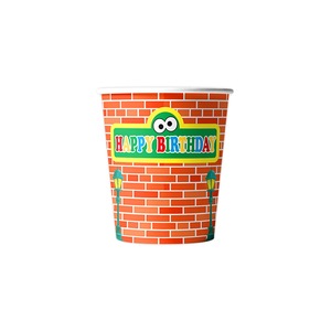 Articles de fête d'anniversaire sur <span class=keywords><strong>le</strong></span> thème de <span class=keywords><strong>la</strong></span> série télévisée Big Bird, comprenant des assiettes en papier, des gobelets, une nappe et une bannière pour les événements de célébration des enfants - Product Image 4