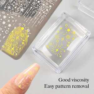 <span class=keywords><strong>Tampon</strong></span> en silicone carré petit format pour <span class=keywords><strong>manucure</strong></span> française, avec capuchon de protection, pour nail art DIY et plaque de stamping pour ongles - Product Image 1