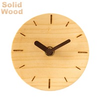 Horloge de table en bois écologique silencieuse sans tic-tac pour la maison ou le bureau, en bois massif, idéale comme cadeau