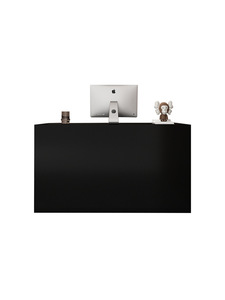 Moderno e minimalista Reception piccolo armadietto nero per il negozio di barbiere dell'hotel e il Design del bancone del negozio di smalto da forno aziendale - Product Image 2