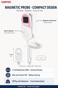 CONTEC10B <span class=keywords><strong>Doppler</strong></span> fœtal vasculaire portable LCD <span class=keywords><strong>de</strong></span> <span class=keywords><strong>poche</strong></span> pour la maison - Product Image 3