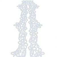 Ruban de dentelle blanche ajourée en crochet, motif floral, largeur 11 cm, pour embellissement de robes, confection de vêtements et artisanat DIY