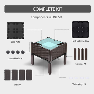 Jardinières empilables de haute qualité, lit de jardin en <span class=keywords><strong>plastique</strong></span> surélevé, pour fleurs et légumes - Product Image 4