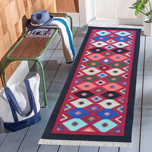 พรมวิ่งผ้าฝ้ายทำมือ2x6ฟุตเก๋ไก๋พรมปูพื้น100% ปักสำหรับทางเดินและพื้นที่นั่งเล่น - Product Image 2