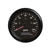 Speedometer Nadi Analog 85mm 100mm, pengukur Motor Stepper 125km/jam 200 km/h Total Mileage dapat disesuaikan untuk truk Bus sepeda Motor