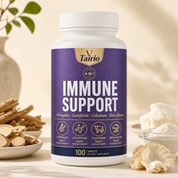 Suplemen Pendukung Kekebalan Tubuh 4 in 1 untuk Anjing Astragalus Lactoferrin Colostrum Beta Glucan Tablet 100 Butir Sehari OEM