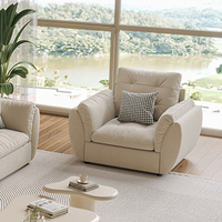 Nordic Villa Rechteck Umriss Modular Sectional Cloud Couch Kratz fester Stoff Wohnzimmer Sofa Set