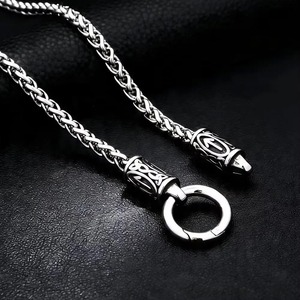 Yunnique – collier en acier inoxydable pour hommes, collier en os de Dragon, 60cm 70cm, pendentif runique nordique Viking, bijoux, cadeau pour hommes - Product Image 1