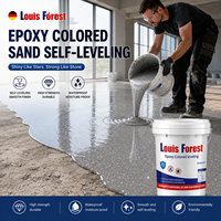 Peinture liquide autolissante pour sols en sable coloré époxy, imitation marbre, revêtement en béton, imperméable, résistant à l'usure