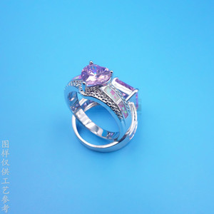 Custom Geometric <b>Crystal</b> Zircon <b>Ring</b> Gold Wax Setting Fashion Jewelry Gift - Product Image 4