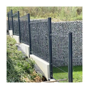 Clôtures de jardin en métal industriel <span class=keywords><strong>Mrt</strong></span> certifiées CE galvanisées et revêtues par poudre anti-escalade, clôtures de sécurité pour cour à bas prix - Product Image 4